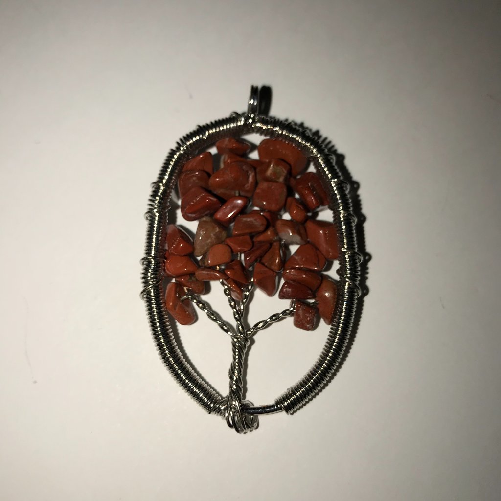2 18 Red Jasper Tree Of Life Pendant 24$